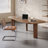 Walnut Pentagon Solid Wood Butterfly Leaf  Dining Table-1366978320