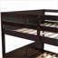 Lit superposé double au-dessus d'un lit double avec lit gigogne simple, structure en bois de pin et contreplaqué, aucun sommier nécessaire, espresso pour les soirées pyjama dans la chambre d'amis-1968515709