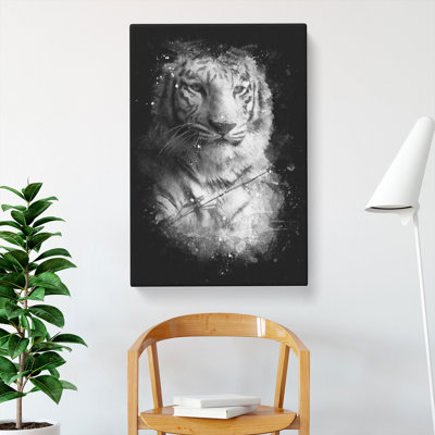 Tiger Vol.3 Paint Splash - Wrapped Canvas