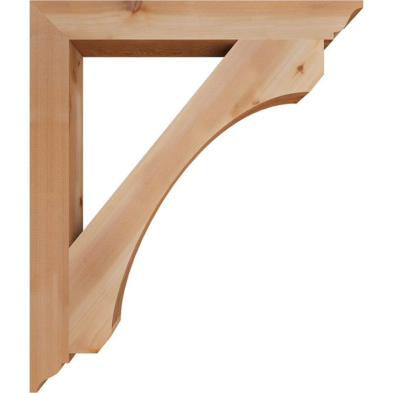 Support traditionnel lisse l 3 1/2 po x P 34 po x H 40 po, cèdre rouge de l'Ouest, Cèdre rouge de l'Ouest (lisse)