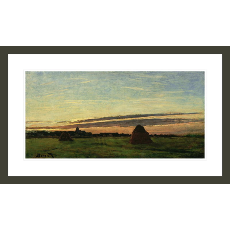 Bottes de foin à Chailly par Claude Monet, impression giclée encadrée, H 17,72 po x l 29,5 po