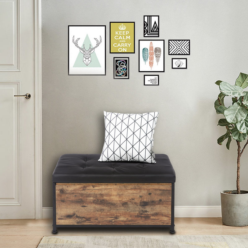 Radele Upholstered Storage Bench, 15.75" H x 29.92" W x 15.75" D