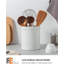 7.2" Super Large Ceramic Utensil Holder (Bright White, Lace Emboss)-122097607