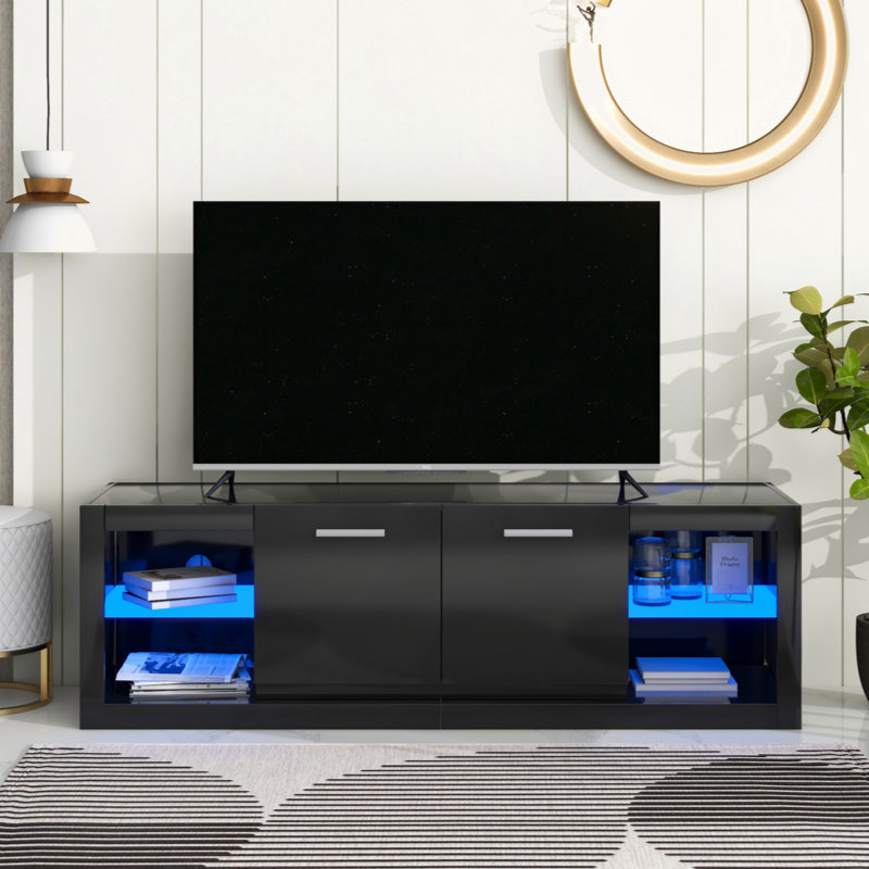 Meuble audio-vidéo Brieuc Mid Centry, Noir
