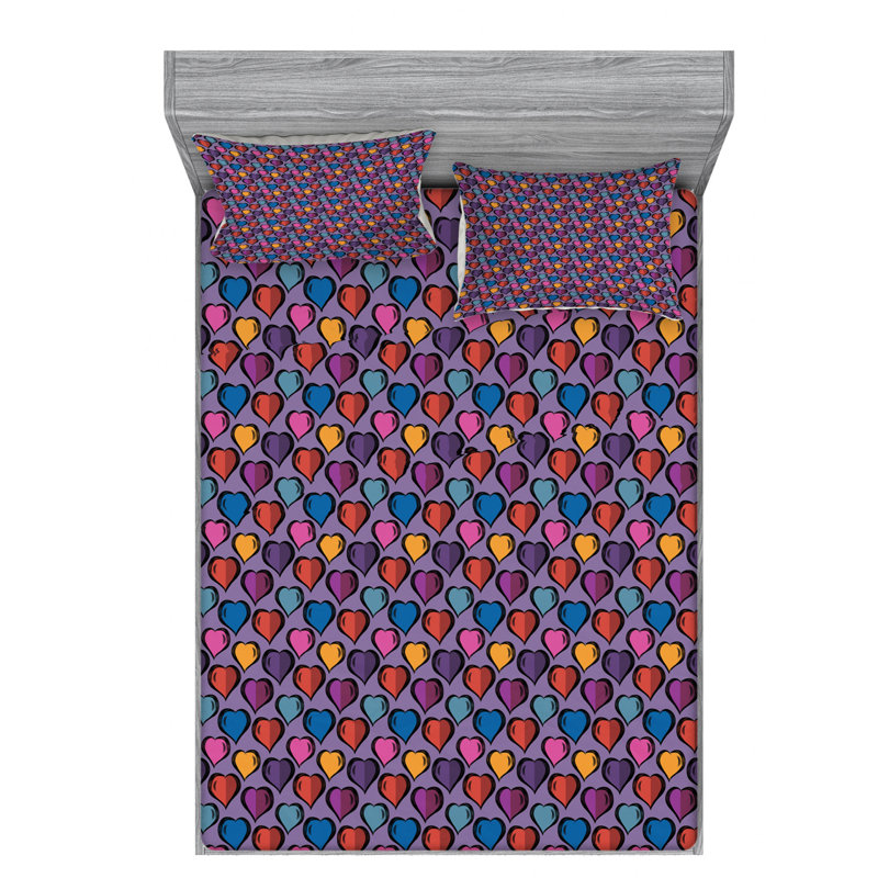 Microfiber Sheet Set, Queen Sheet Set with Fitted Sheet