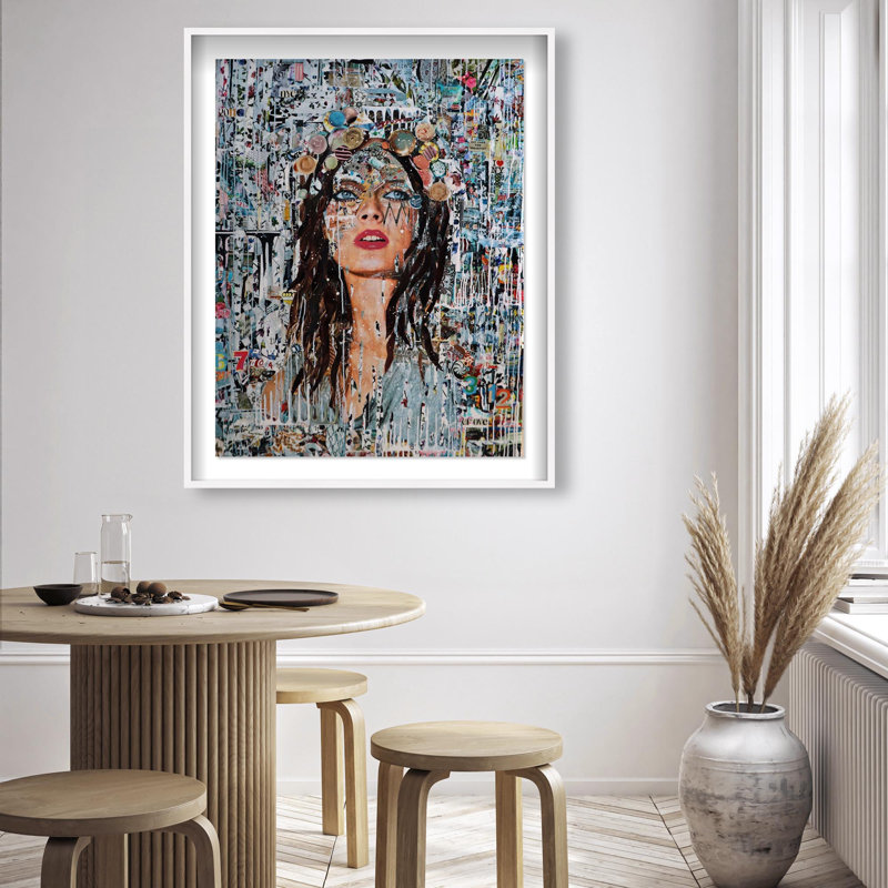 Katy Hirschfeld - Brunettes Have More Fun Print Glam Collage by Oliver Gal, Black Frame, , White, Shadowbox Framed