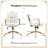 Linen Blend Swivel Office Chair Adjustable Height With Wood Armrests For Home Office And Living Room-514817316