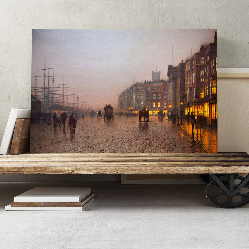 John Atkinson Grimshaw - Wrapped Canvas Painting, 40cm H x 60cm W
