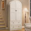 Grande armoire de rangement autoportante 72 po avec 2 tiroirs et portes en bois-239322707