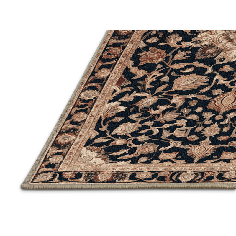 Tapis brun lavable à la machine, Carré 3 pi