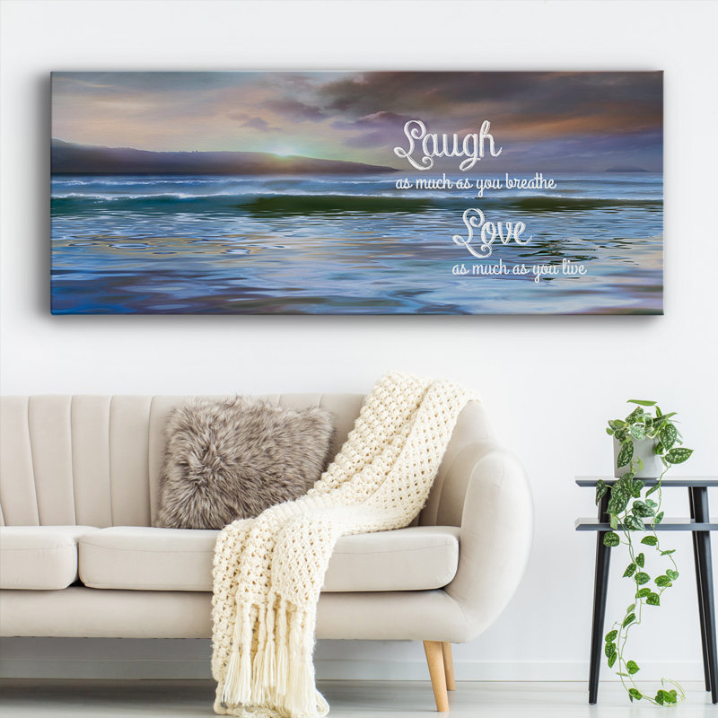" Laugh As Much ", 12" H x 30" W x 1.5" D