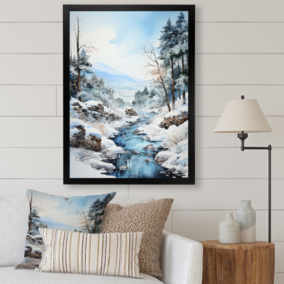 Minimalisme, paysage d'hiver au bord du lac III, sur toile