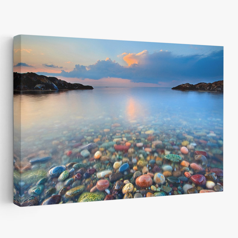 Roches colorées - paysages côtiers, art photographique, H 48 po x l 32 po