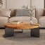 Table basse luxueuse de couleur noyer clair-1819894221