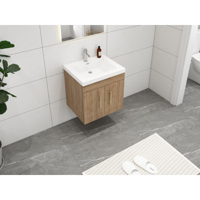 Ensemble de meuble-lavabo simple mural 24 po Carliss