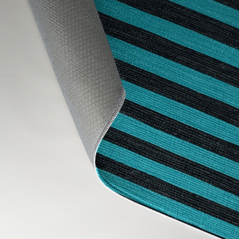 Tapis intérieur / extérieur gris HorizontalStripes, Rectangulaire 3 pi x 5 pi