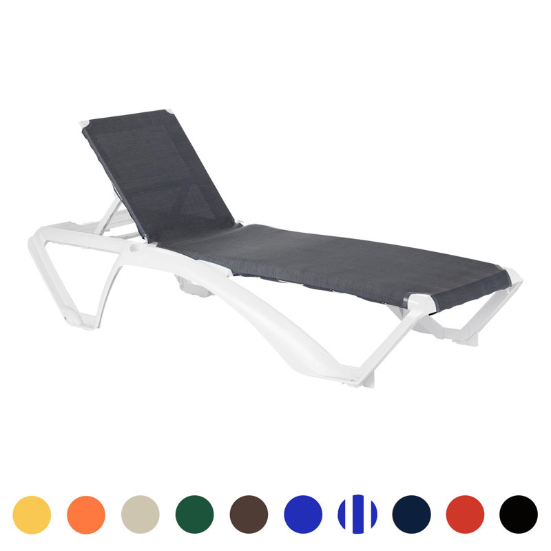 190cm Long Reclining Single Chaise, White, Demin