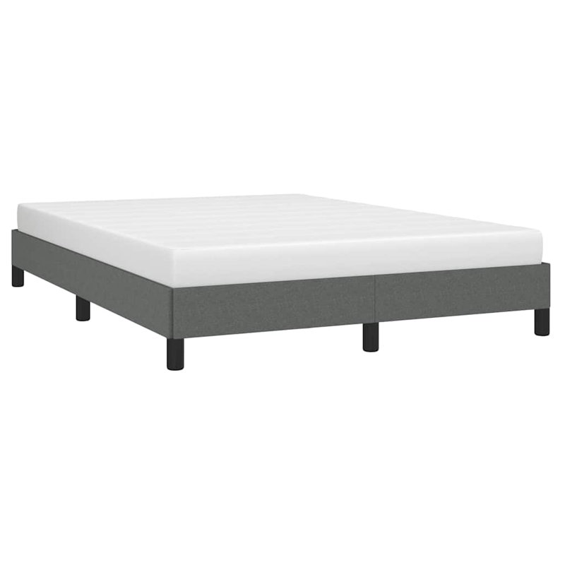 Cadre de lit, base de lit tapissier en tissu, sans matelas, Double, Gris foncé, 9.8"