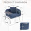 Méridienne moderne avec table d'appoint et coussin de dossier-1282774736
