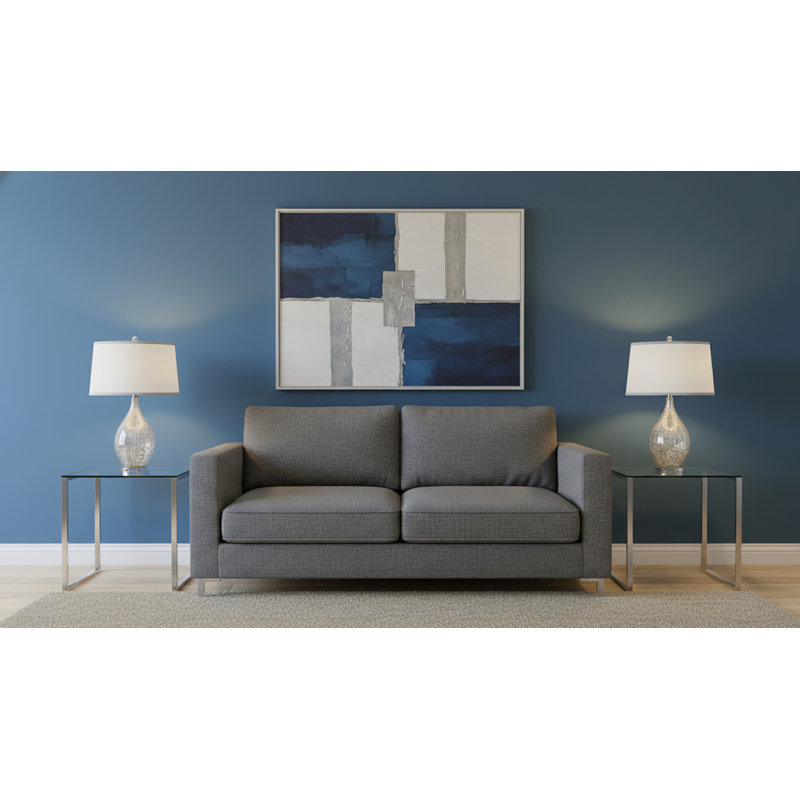 Barletta 28" Gray Speckled Glass Table Lamp