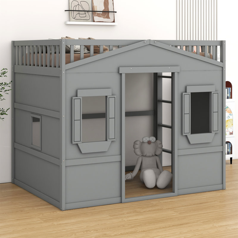 Lit mezzanine Abhir Kids, Gris, Full