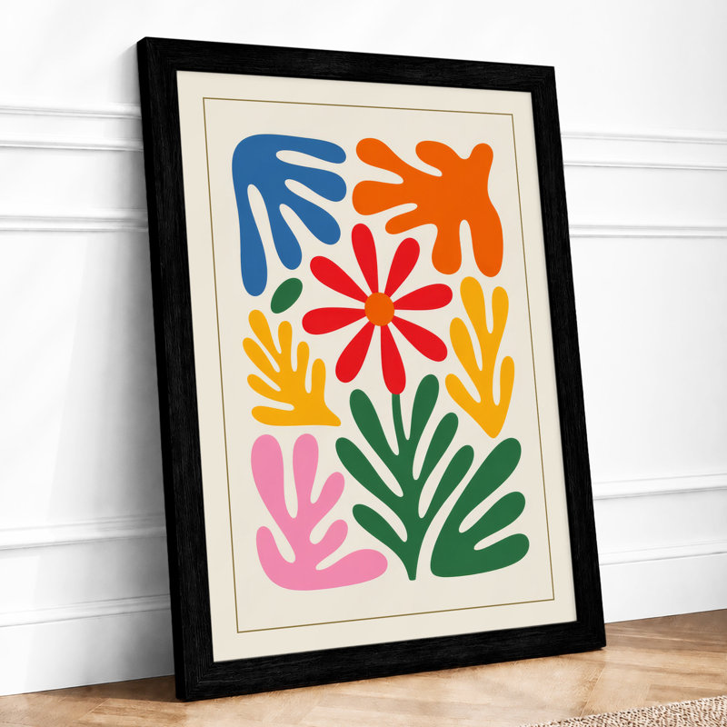 Colourful Garden Boho - Framed Print, A1 - 84.1 x 59.4 cm, Black