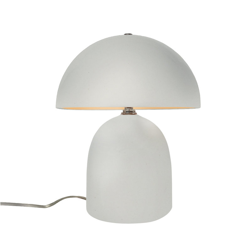 Lampe de table en céramique Percy, Blanc mat / or champagne