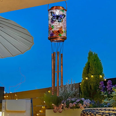 Butterfly Solar Wind Chime