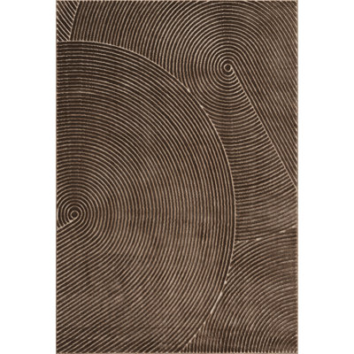 Abani Neutral NTL130D Brown Zen Reiki Circles Area rug