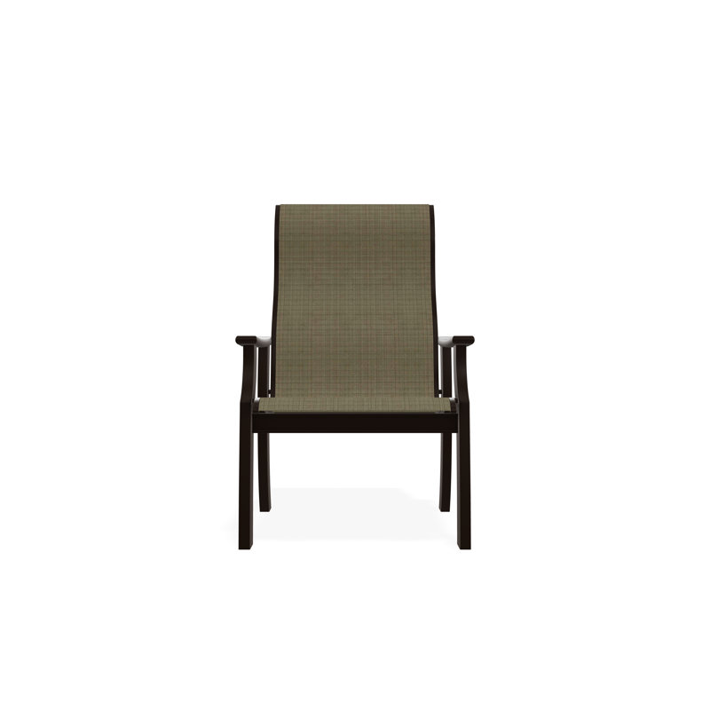St. Catherine Sling Marine Grade Polymer Supreme Arm Chair, Kona, Elevation Stone