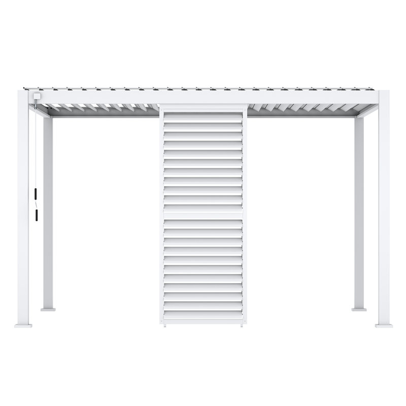 Volet réglable en aluminium 111 (accessoire pour pergola), Blanc, H 94 po x l 36 po x P 0,249 po