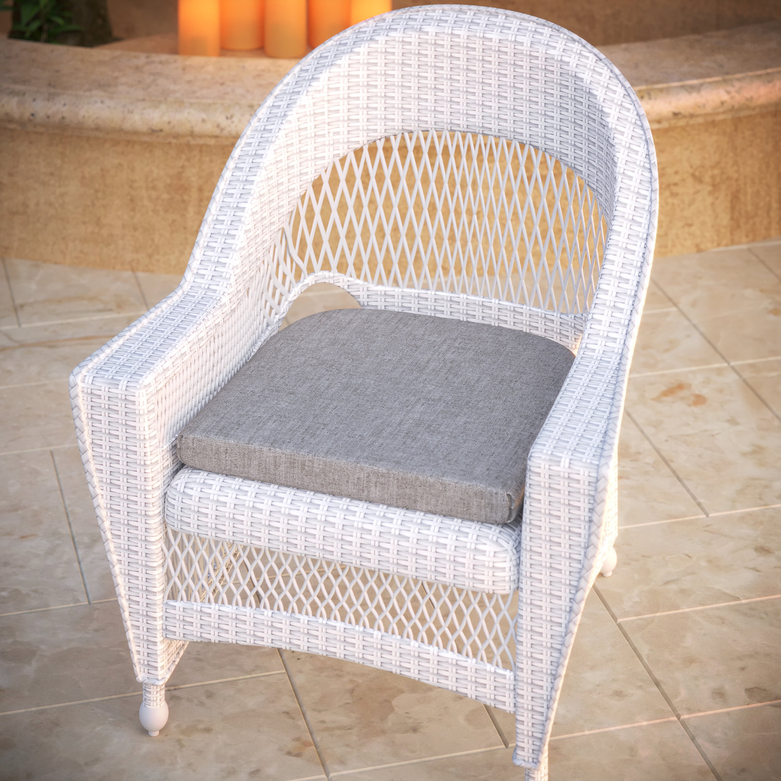 18" Sunbrella® Seat Cushion, Sunbrella® Canvas Granite