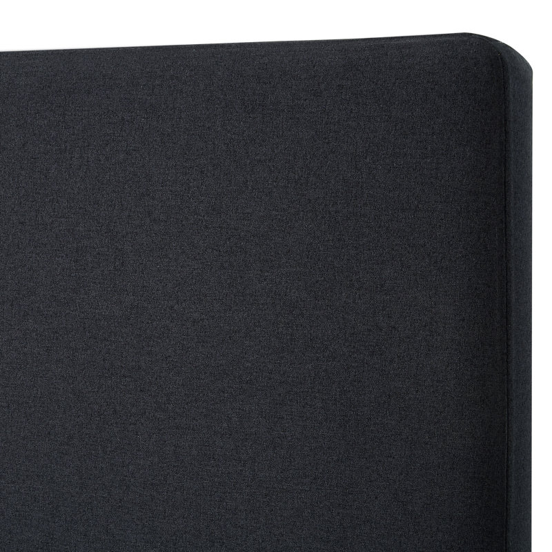 Inza Upholstered Platform Bed, King, Charcoal