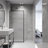 Meridian 34" W x 74" H Fixed Framed Shower Screen with 3/8" Glass-99084400