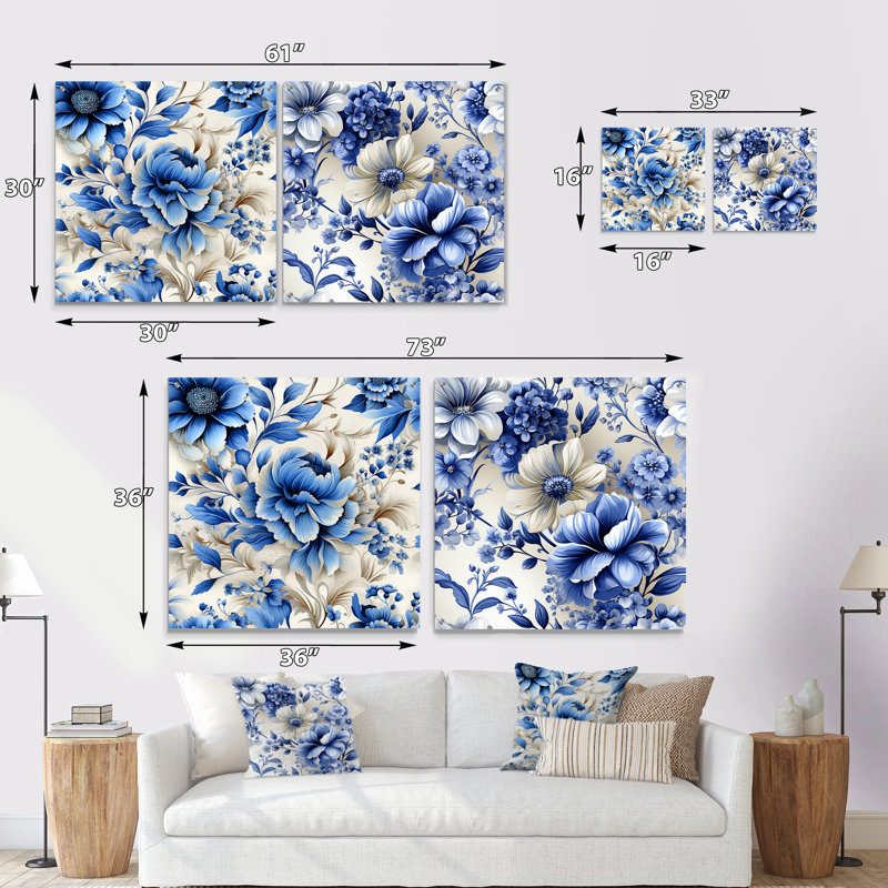 Fidelia - Ensemble de 2 art mural en verre acrylique, H 36 po x l 73 po