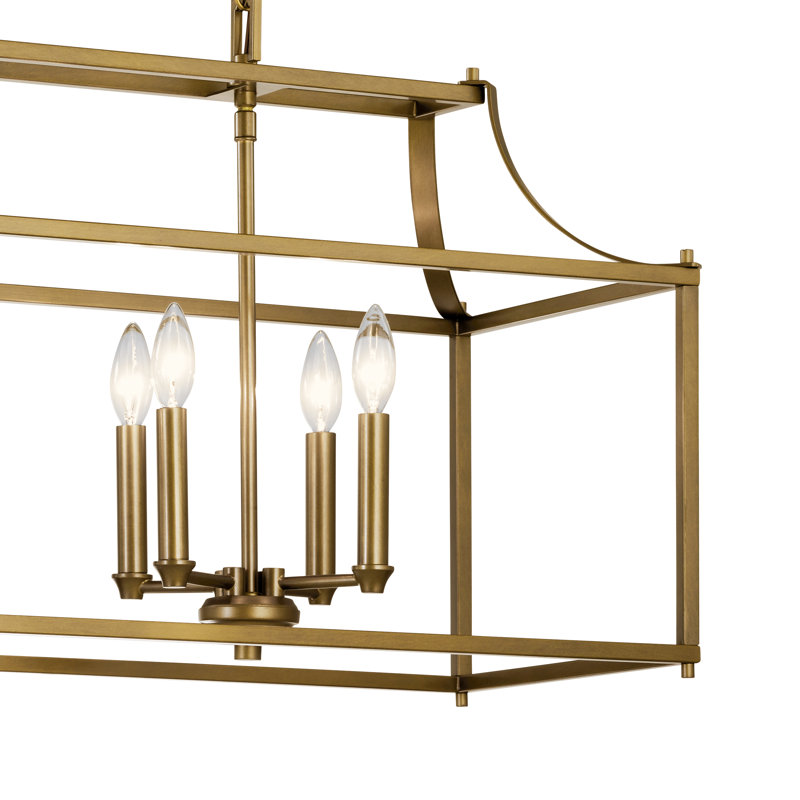8 - Light Dimmable Kitchen Island Square / Rectangle Chandelier