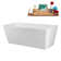 59" Streamline Soaking Freestanding Tub and Tray With Internal Drain