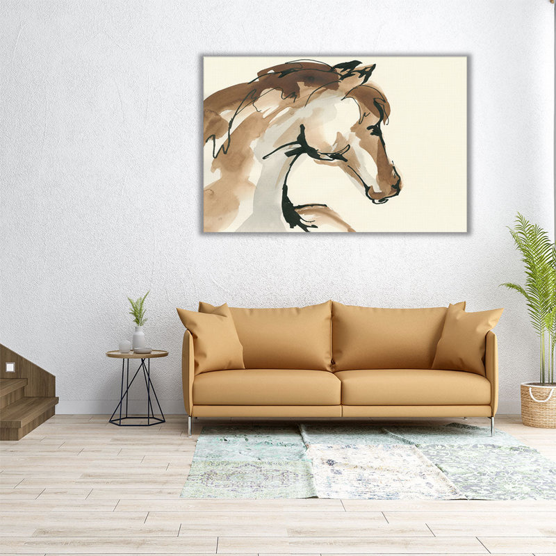 Tête de cheval I - reproduction d'art sur toile, H 40 po x l 60 po