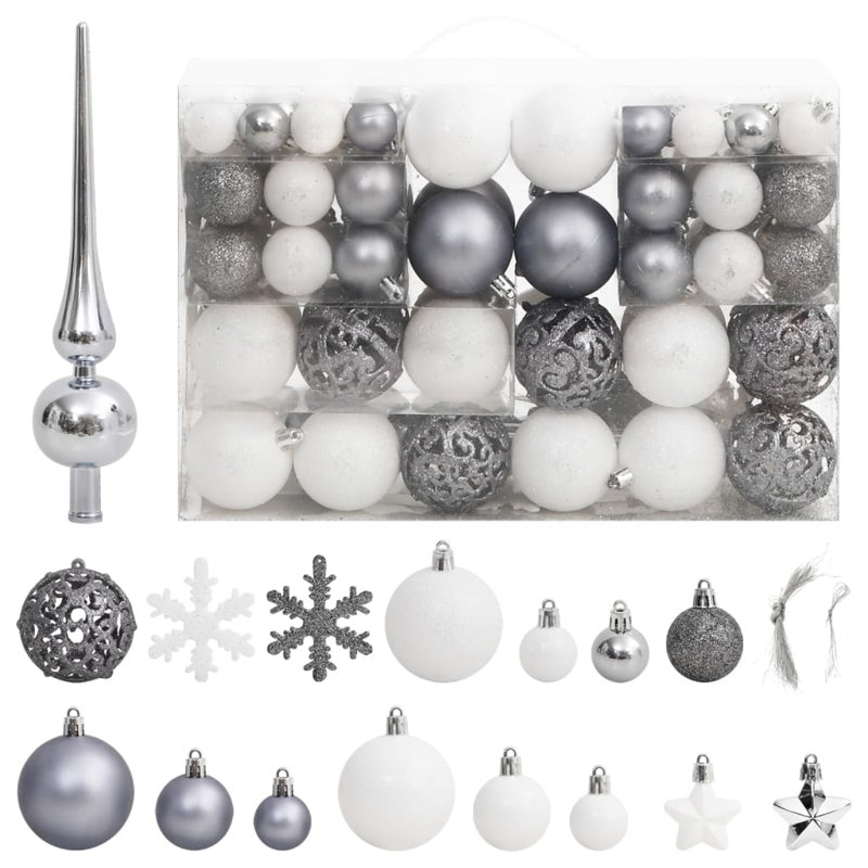 Christmas Decorative Accent, White/Grey