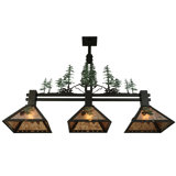 46" L Winter Pine Tall Pines 3 Lt Pool Table Lights