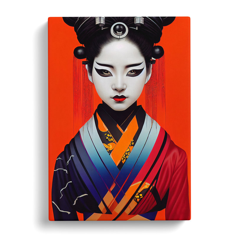 XC1022-1688X Contemporary Geisha No.4 - Wrapped Canvas Print, 76cm H x 50cm W x 3cm D