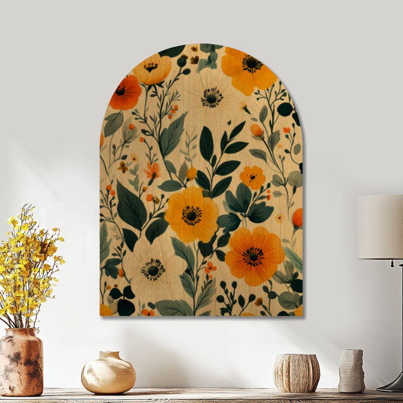 Muldrow II - verdure, impression murale en bois arqué, 24" H x 18" W, Arche