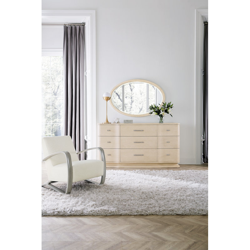 Cream Light Wood 9-Drawer Dresser with Soft Close