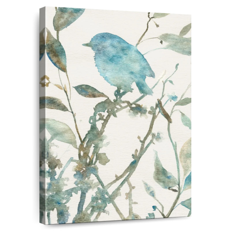 Brampt Teal Bluebird Silhouette II, 30" H x 20" W