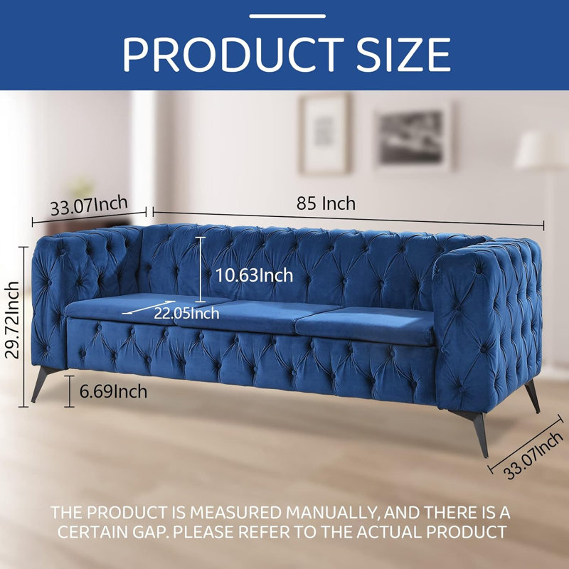 Caye 85'' Faux Leather Sofa