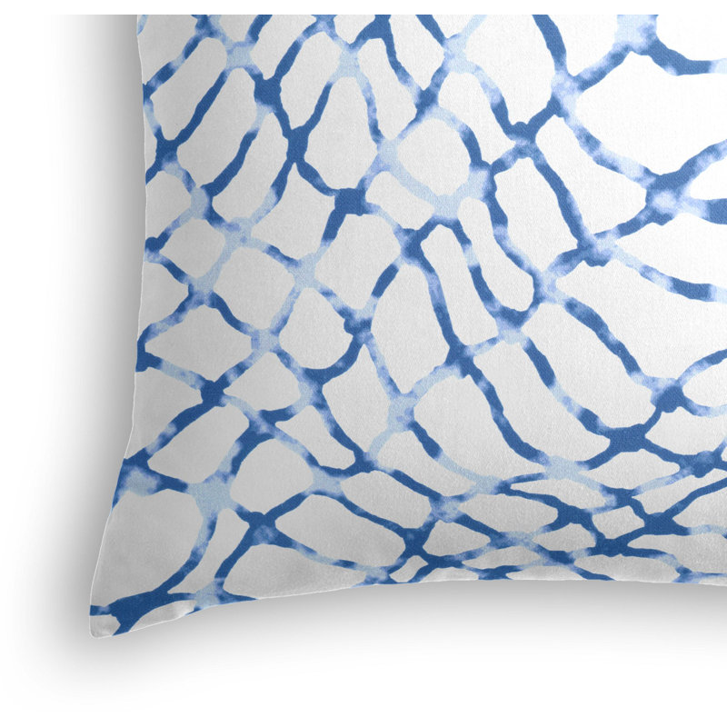 Waterpolo Square Pillow Cover & Insert, 20" x 20", Blue/White