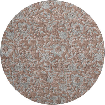 Premium Machine Washable Prisco Terracotta Rug