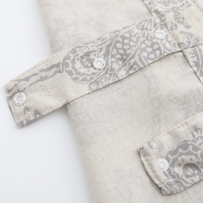 Chappory Floral Window Valance, 50" W x 20" L, Gray