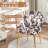 Vanity Chair With Backrest And Pillow, Cute Small Cozy Desk Chair No Wheels,Comfy Makeup Chair with Ajustable Gold Legs-697038349