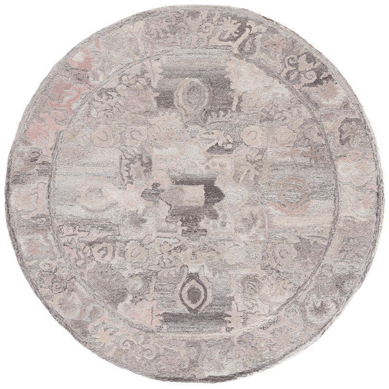 Marquee Hand Tufted Performance Oriental Rug, Round 6'